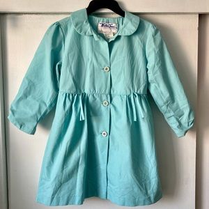 Vintage Kids Weather Tamer Turquoise Coat